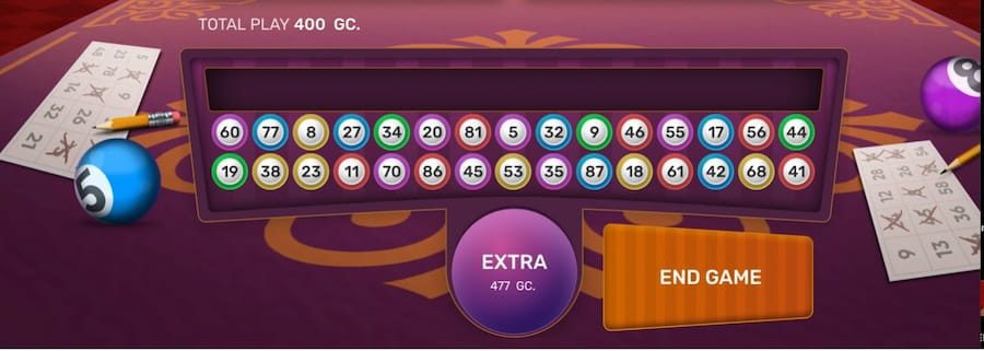 Bingo Star sweepstakes game with multiple bingo cards