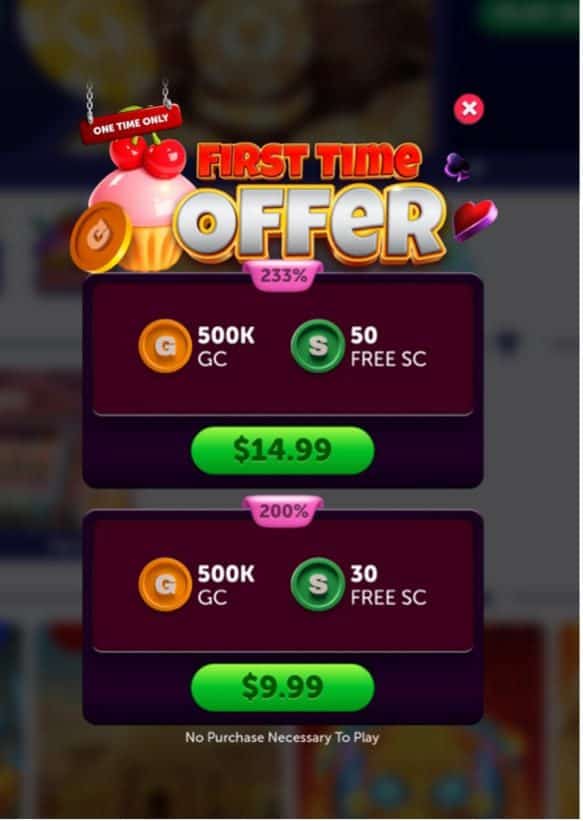 RealPrize Casino first purchase bonuses